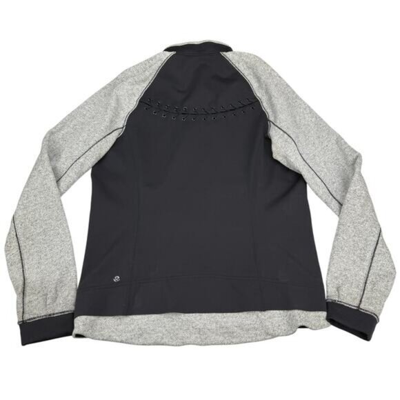 LULULEMON Var-City Bomber Size 6 Black / Heathered Black - Picture 5 of 7